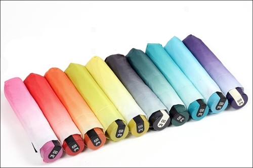 Gradient Colour Folding Umbrella with rainbow scale
